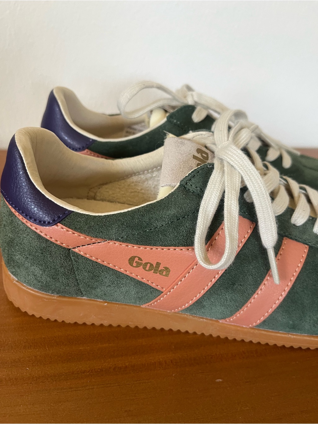 Gola Classics Women's Elan Sneakers In Evergreen/Terracotta/Plum — image 2 of 8